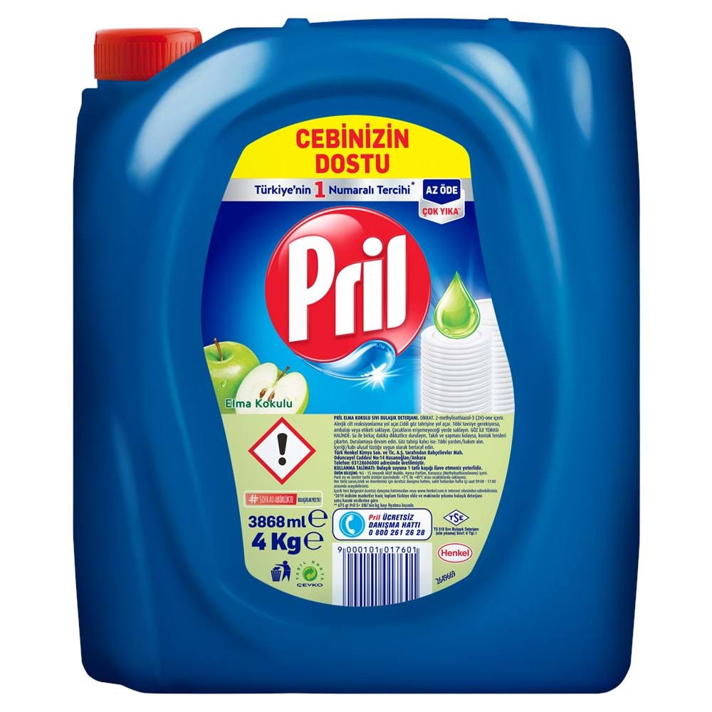 PRİL BULAŞIK DETERJANI 4KG