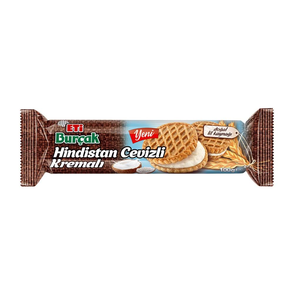 BURÇAK HİNSİTAN CEVİZLİ KREAMLI BİSKÜVİ 100GR