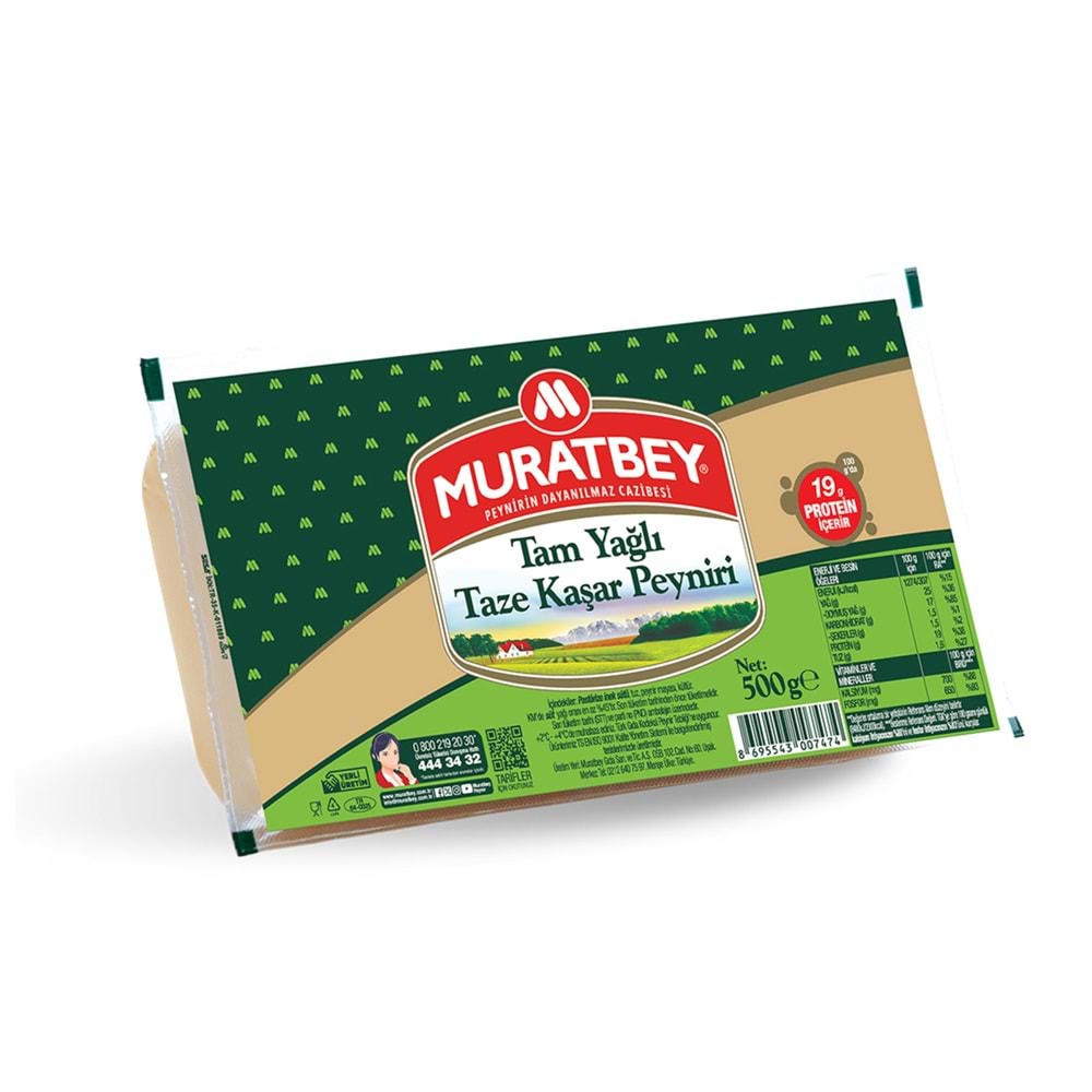 MURAT BEY TAZE KAŞAR PEYNİR 500GR