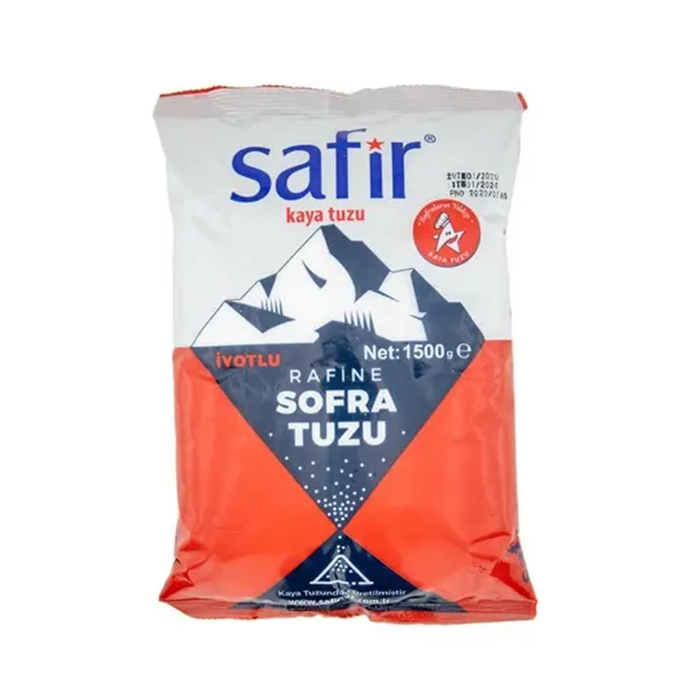 SAFİR İYOTLU POŞET TUZ 1.5KG