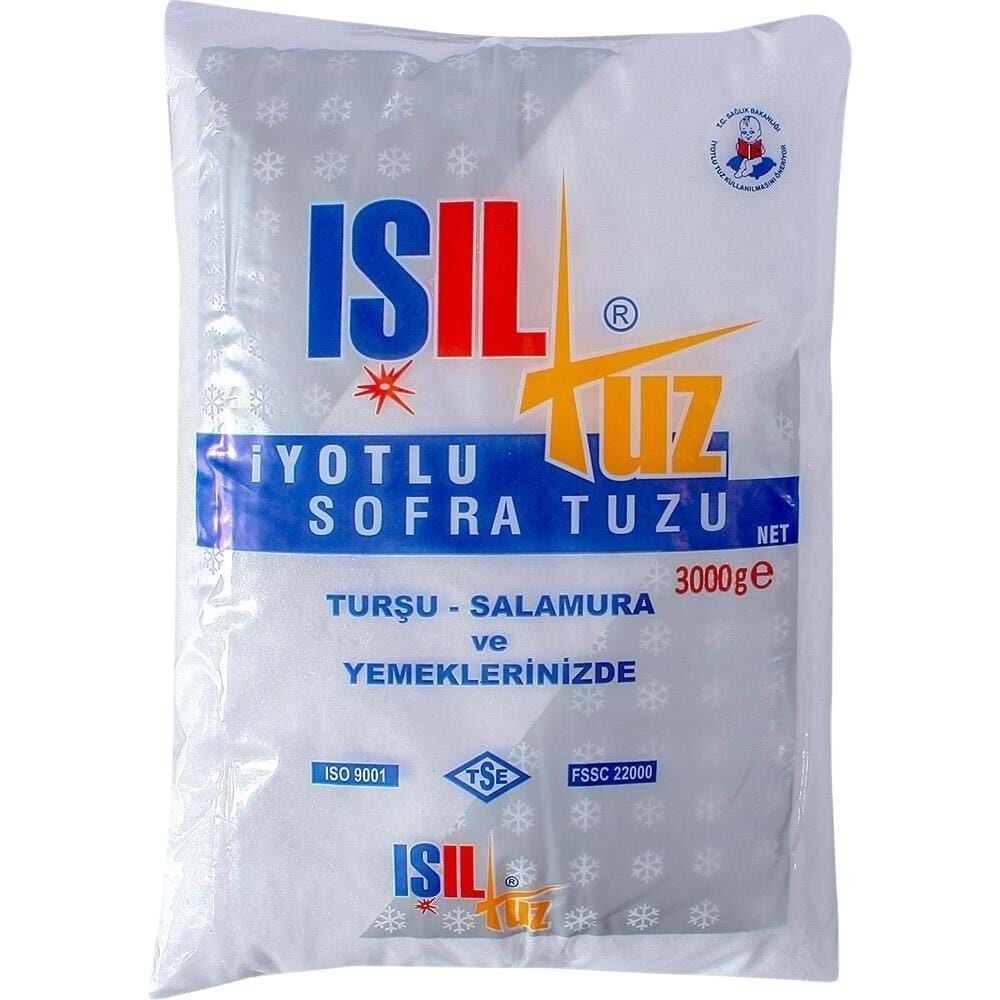 IŞIL İYOTLU SOFRA TUZU 3KG