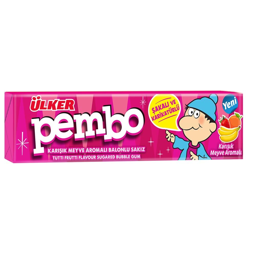 ÜLKER PEMBO KARIŞIK MEYVELİ SAKIZ 22.5GR