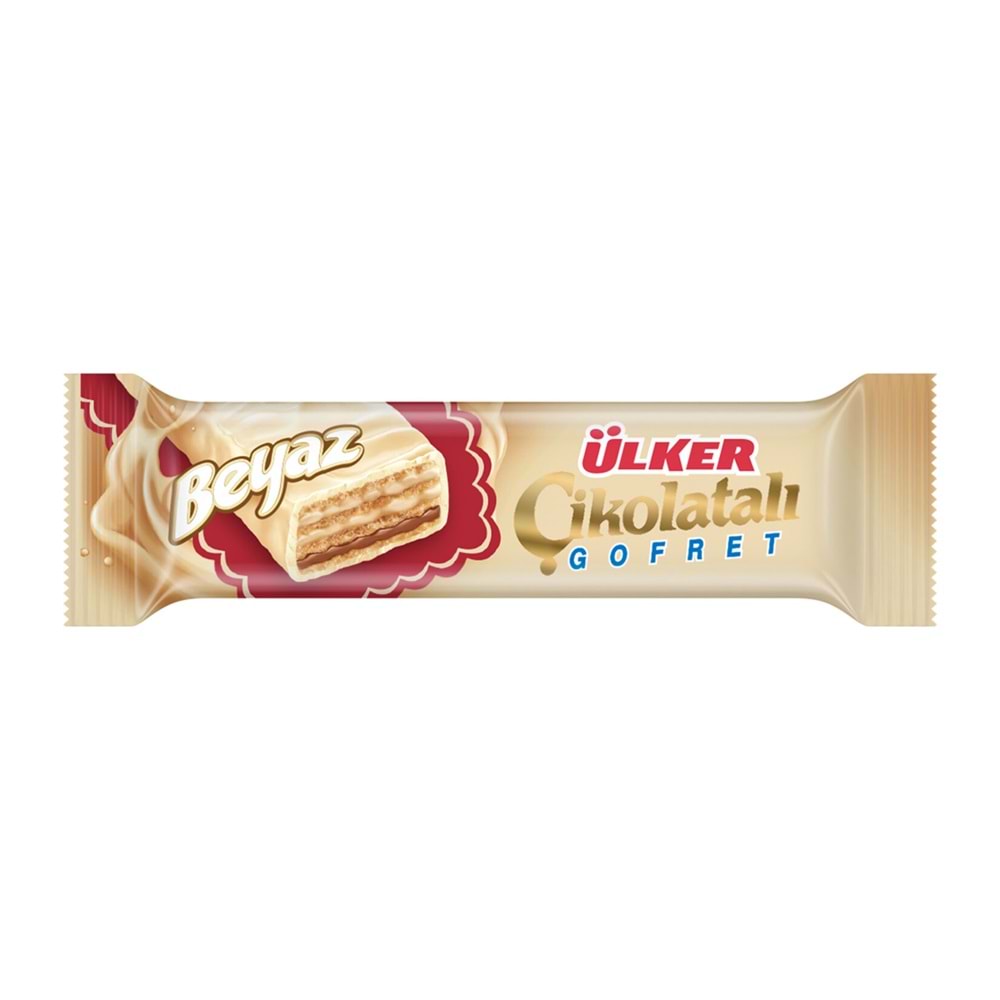 ÜLKER ÇİKOLATALI GOFRET BEYAZ 35GR