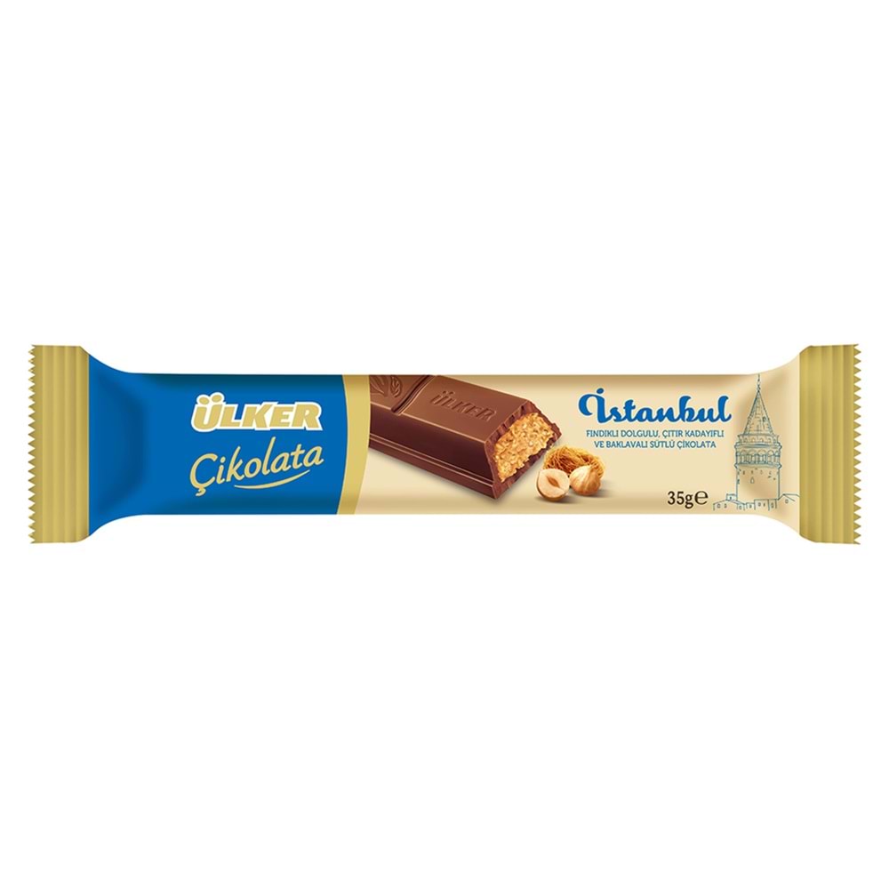 ÜLKER ÇİKOLATA İSTANBUL FINDIKLI ÇITIR KADAYIFLI 35GR