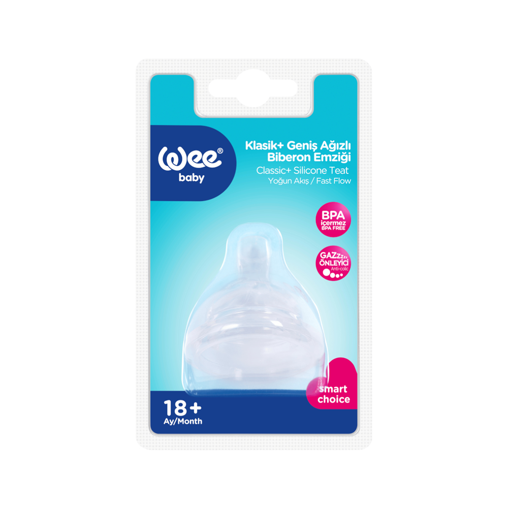 WEE BABY GENİŞ AĞIZLI BİBERON EMZİĞİ YOĞUN AKIŞ NO:3