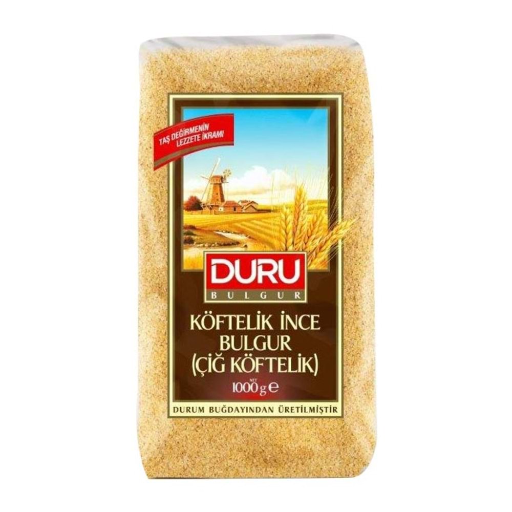 DURU ÇİĞ KÖFTELİK BULGUR 1KG