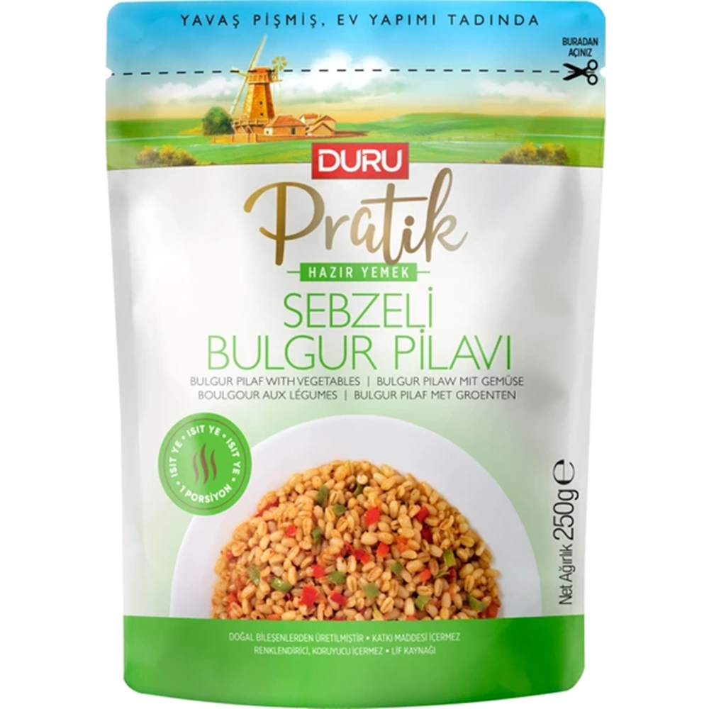 DURU PRATİK SEBZELİ BULGUR PİLAVI 250GR