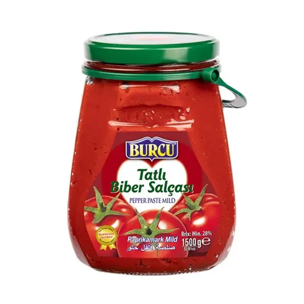BURCU TATLI BİBER SALÇASI 1500GR CAM