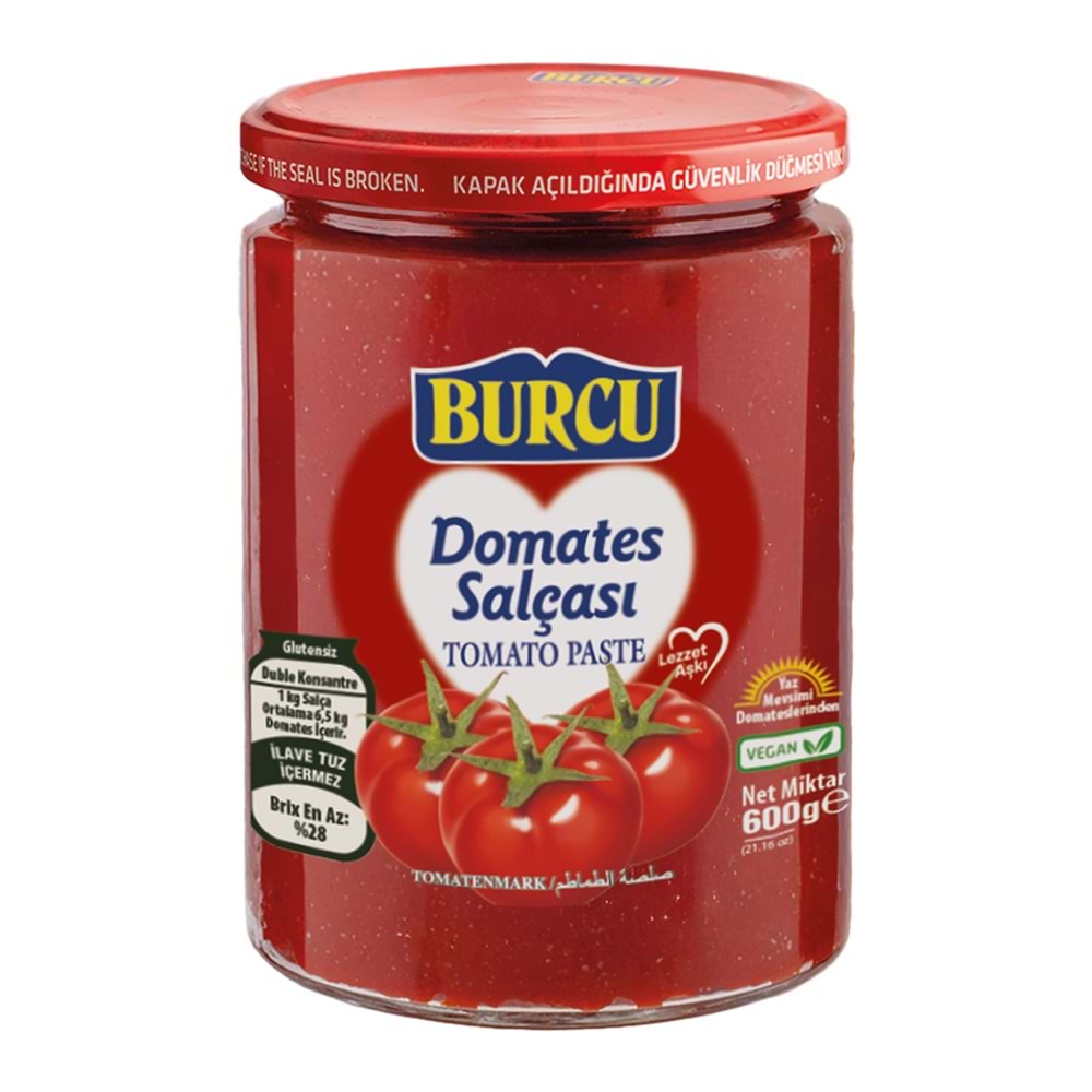 BURCU DOMATES SALÇASI 600GR CAM