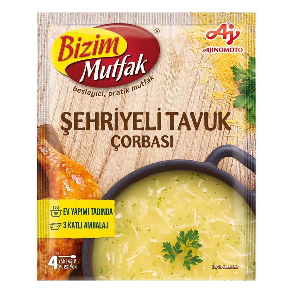 BİZİM ŞEHRİYELİ TAVUK ÇORBASI 51GR