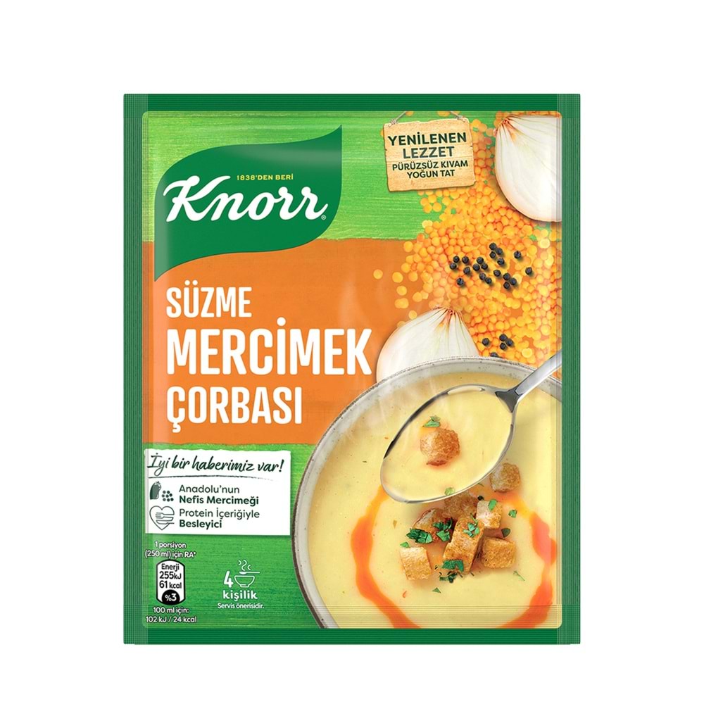 KNORR SÜZME MERCİMEK ÇORBASI