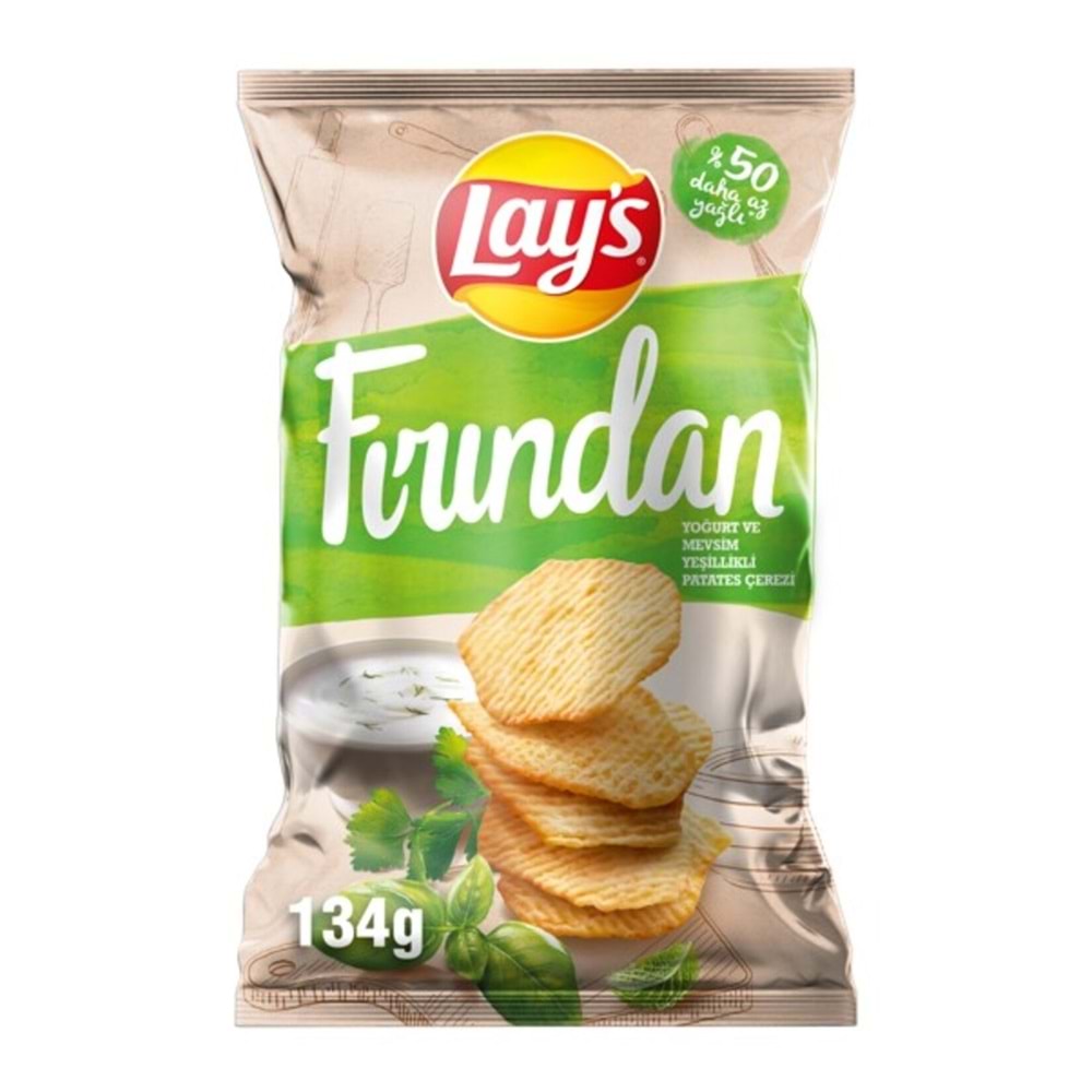 LAYS FIRINDAN YOĞURT VE MEVSİM YEŞİLLİKLERİ CİPSİ 134GR
