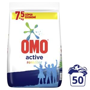 OMO TOZ DETERJAN BEYAZLAR VE RENKLİLER 7.5KG