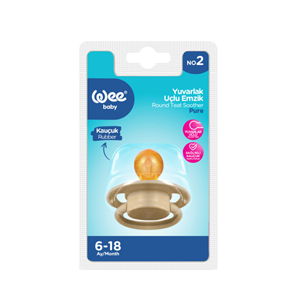 WEE BABY PURE YUVARLAK UÇLU KAUÇUK EMZİK NO:2