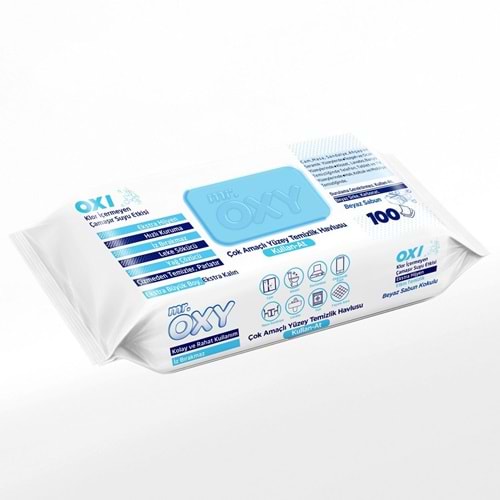 OXY YÜZEY TEMİZLEME HAVLUSU BEYAZ SABUN 100LÜ