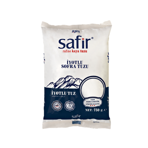 SAFİR İYOTLU POŞET TUZ 750GR
