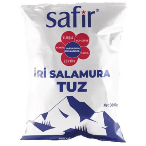 SAFİR İRİ SALAMURA TUZ 3KG