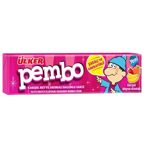 ÜLKER PEMBO KARIŞIK MEYVELİ SAKIZ 22.5GR