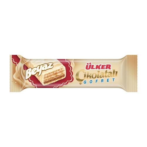 ÜLKER ÇİKOLATALI GOFRET BEYAZ 35GR