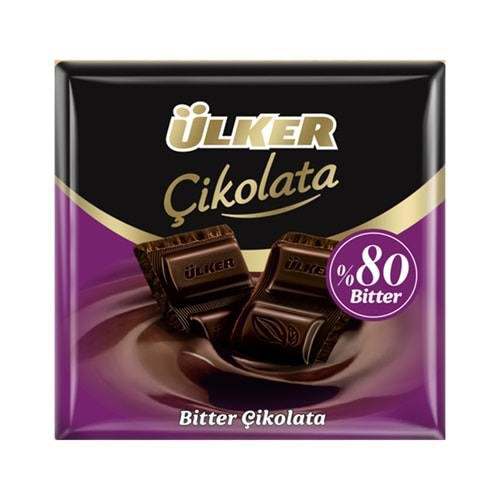 ÜLKER ÇİKOLATA BİTTER %80 60GR