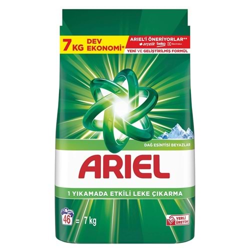 ARİEL DAĞ ESİNTİSİ BEYAZLAR VE RENKLİLER 7KG