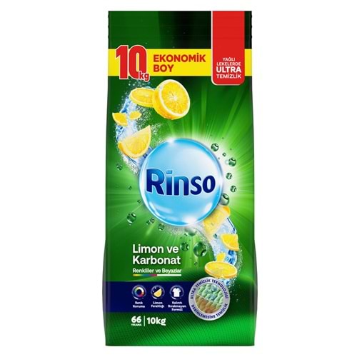 RİNSO LİMON VE KARBONAT RENKLİ VE BEYAZLAR 10KG