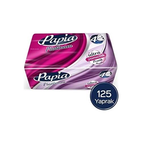 PAPIA PLATINUM PRATİK MENDİL (18 PAKET 125 YAPRAK)