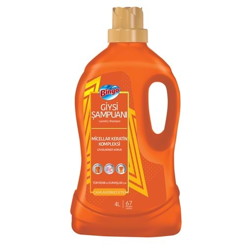 BİNGO GİYSİ ŞAMPUANI RENK CANLANDIRICI 4LT