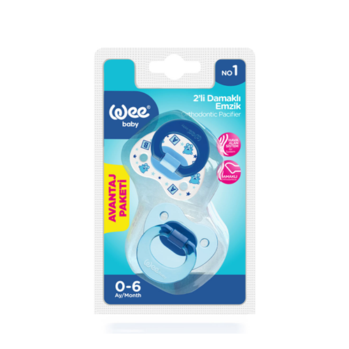 WEE BABY 2Lİ DAMAKLI EMZİK NO:1