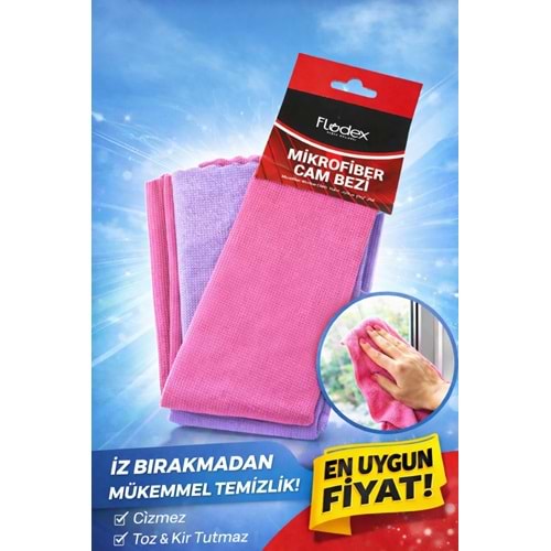FLODEX MİKROFİBER TEMİZLİK BEZİ SÜPER EKO 2Lİ