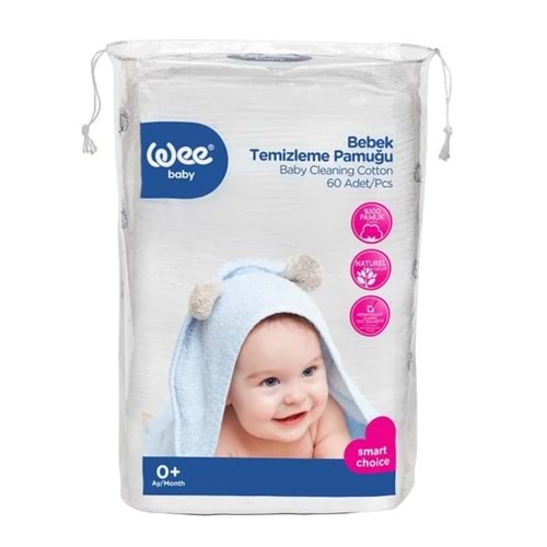 WEE BABY BEBEK TEMİZLEME PAMUĞU 60LI