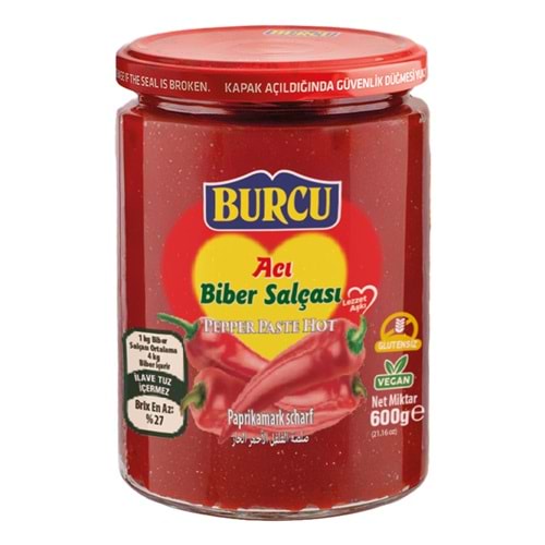 BURCU ACI BİBER SALÇASI 600GR CAM
