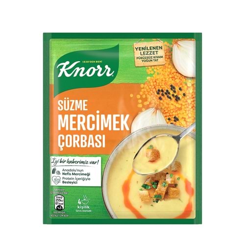 KNORR SÜZME MERCİMEK ÇORBASI