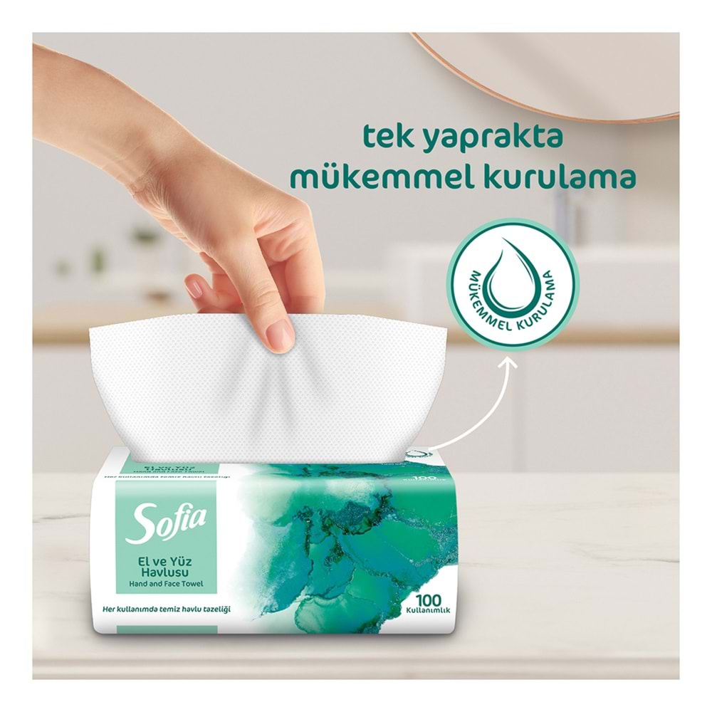 SOFİA EL YÜZ HAVLUSU 100LÜ