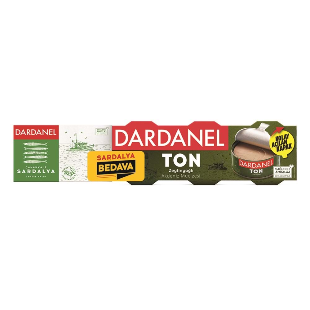 DARDANEL ZEYTİN YAĞLI 75x3 SARDALYA HEDİYELİ