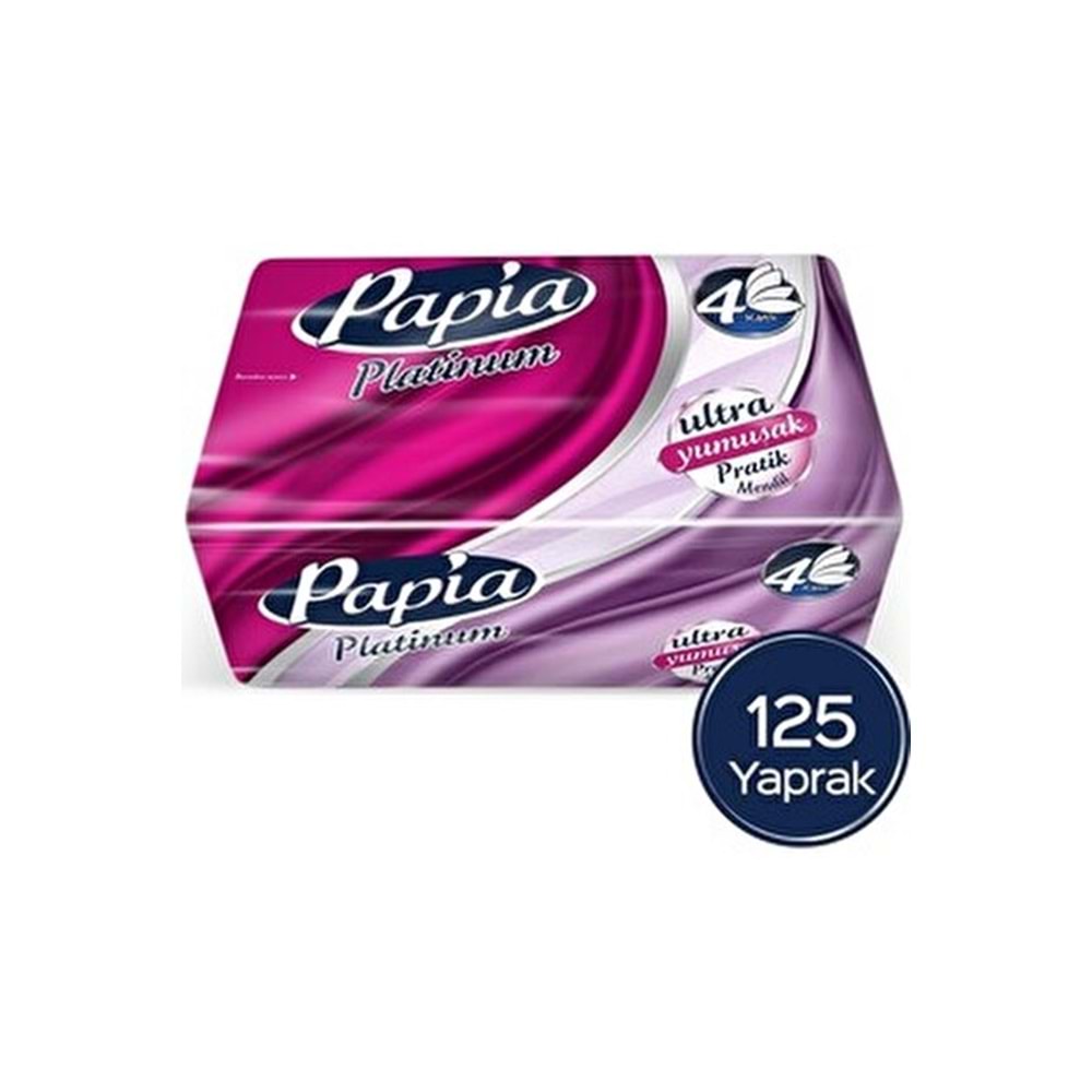 PAPIA PLATINUM PRATİK MENDİL (18 PAKET 125 YAPRAK)
