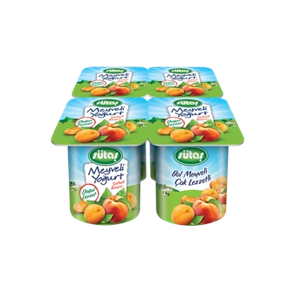 SÜTAŞ MEYVELİ YOĞURT ŞEFTALİ KAYISI 4x115 GR