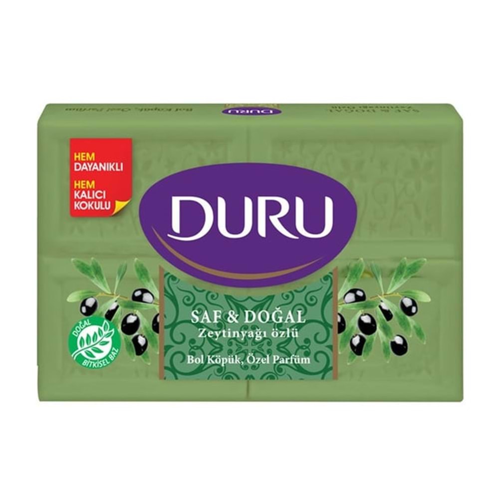 DURU SAF DOĞAL 600GR ZEYTİN YAĞLI 4LÜ