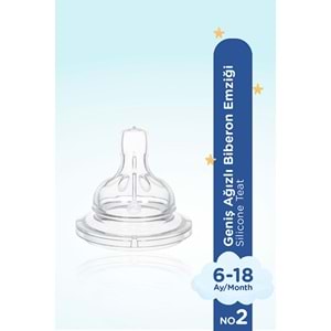 WEE BABY GENİŞ AĞIZLI BİBERON EMZİĞİ NORMAL AKIŞ NO:2