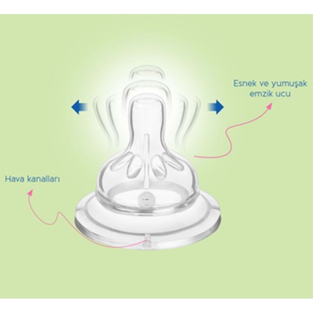 WEE BABY GENİŞ AĞIZLI BİBERON EMZİĞİ YOĞUN AKIŞ NO:3