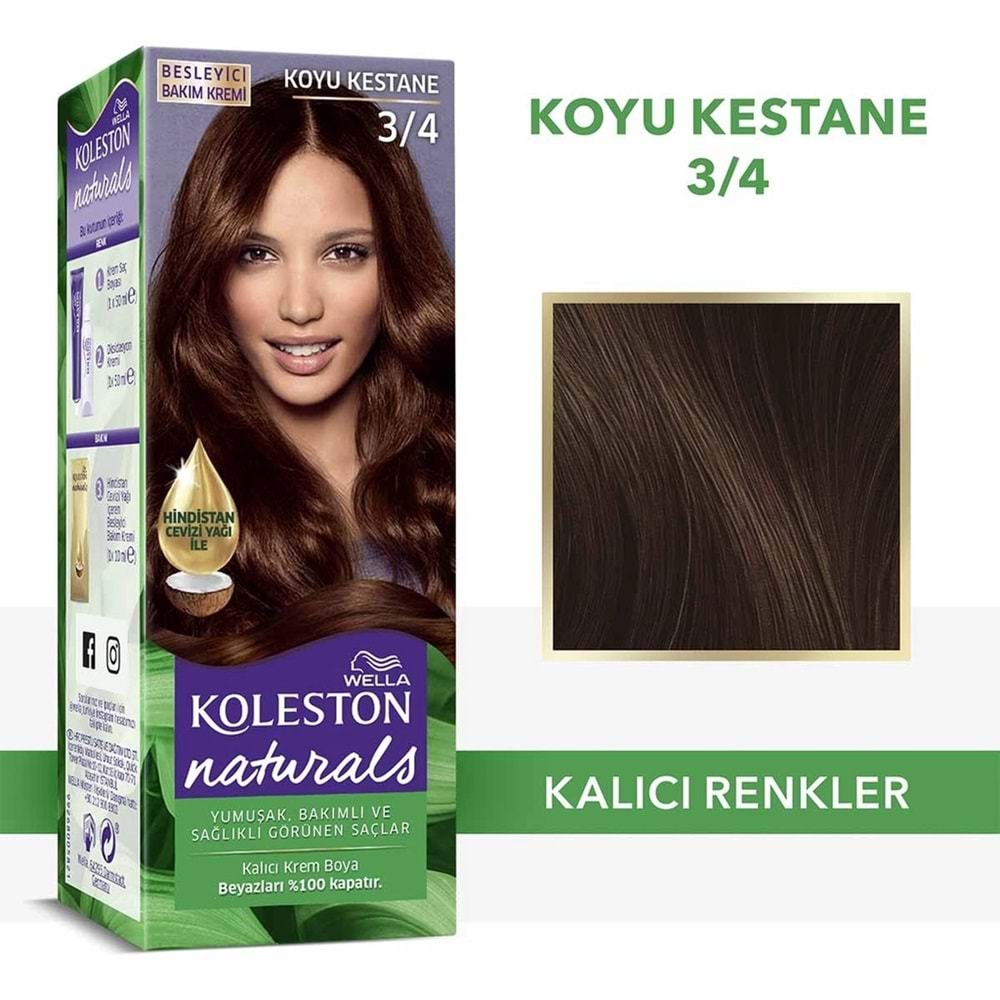 KOLESTON KİT BOYA 3/4 KOYU KESTANE
