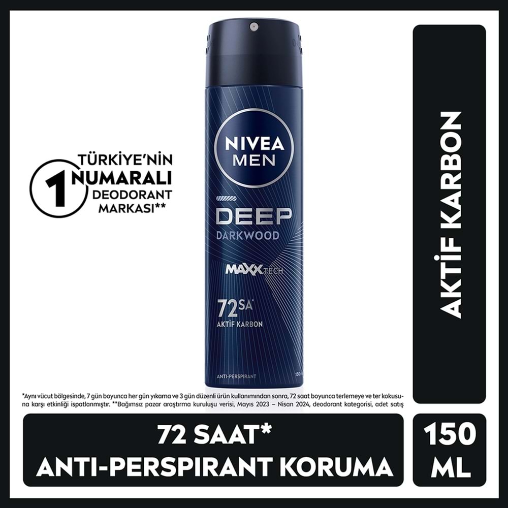 NIVEA DEO BAY 150ML DEEP BLACK