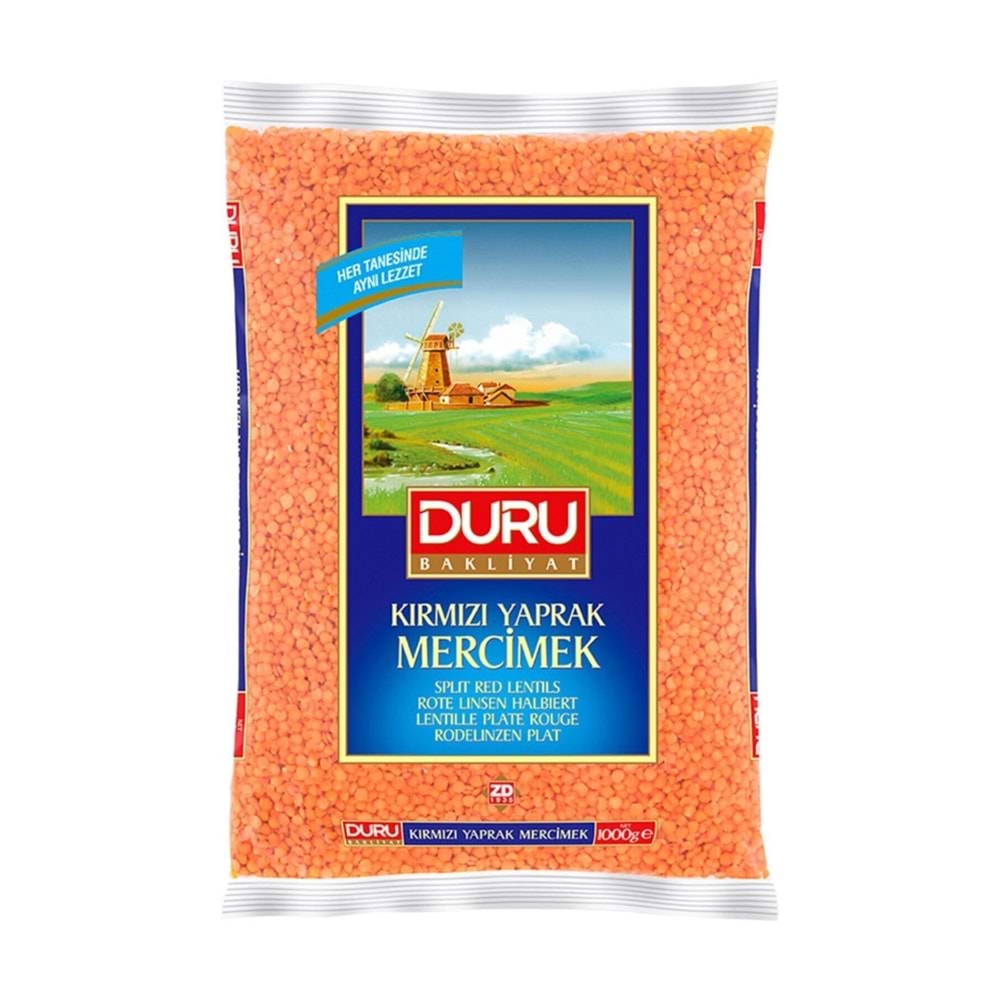 DURU MERCİMEK KIRMIZI YAPRAK 1KG